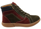 Multicolor Nubuck Ankle Boots