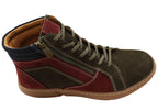 Multicolor Nubuck Ankle Boots