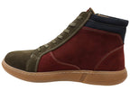 Multicolor Nubuck Ankle Boots
