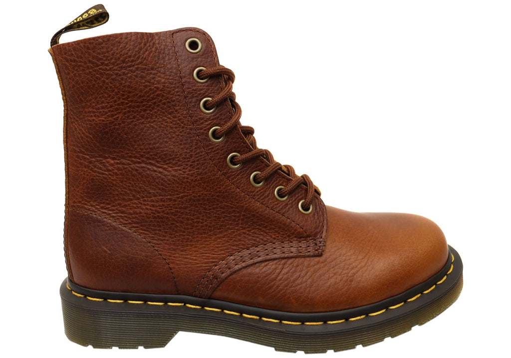 Tumbled Leather Lace-Up Boots