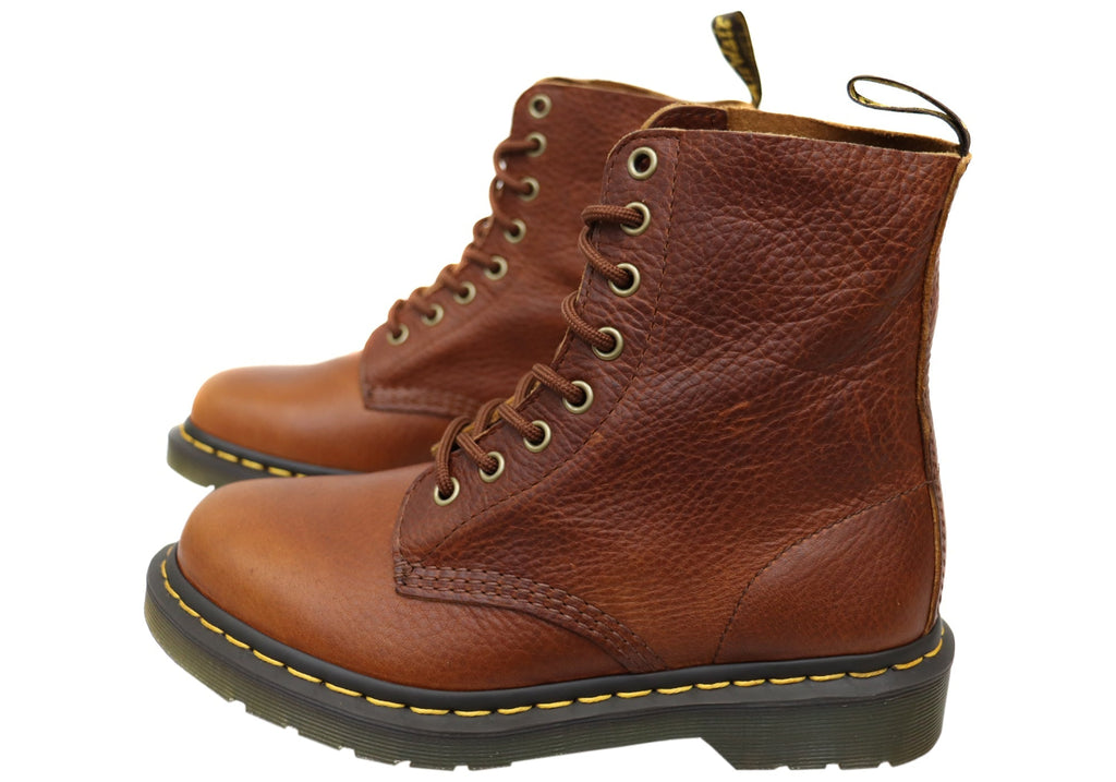 Tumbled Leather Lace-Up Boots