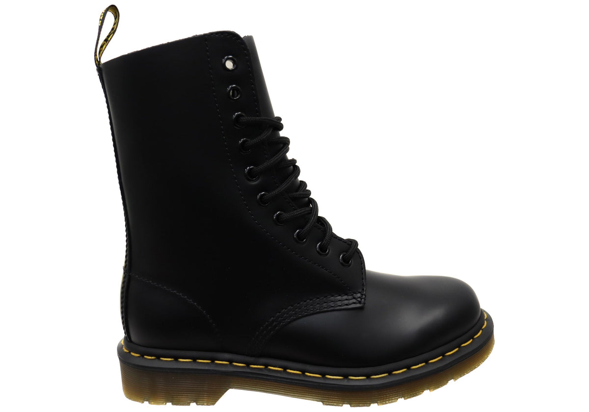 Tall Black Lace-Up Boots