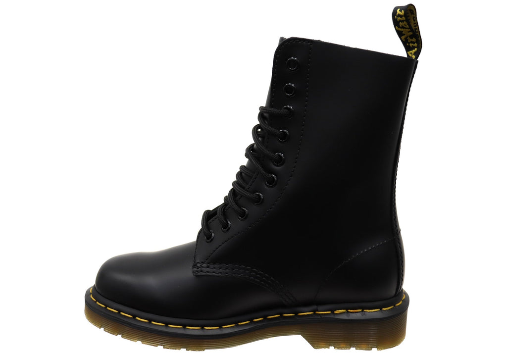 Tall Black Lace-Up Boots
