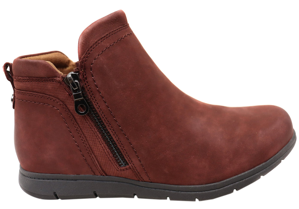 Side Zip Leather Boots