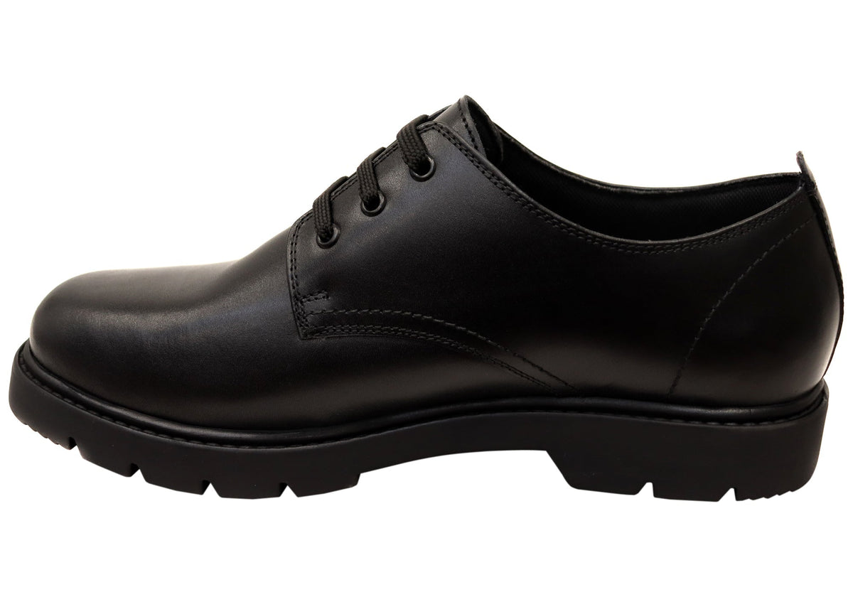 Men's Wide Leather Lace-Ups