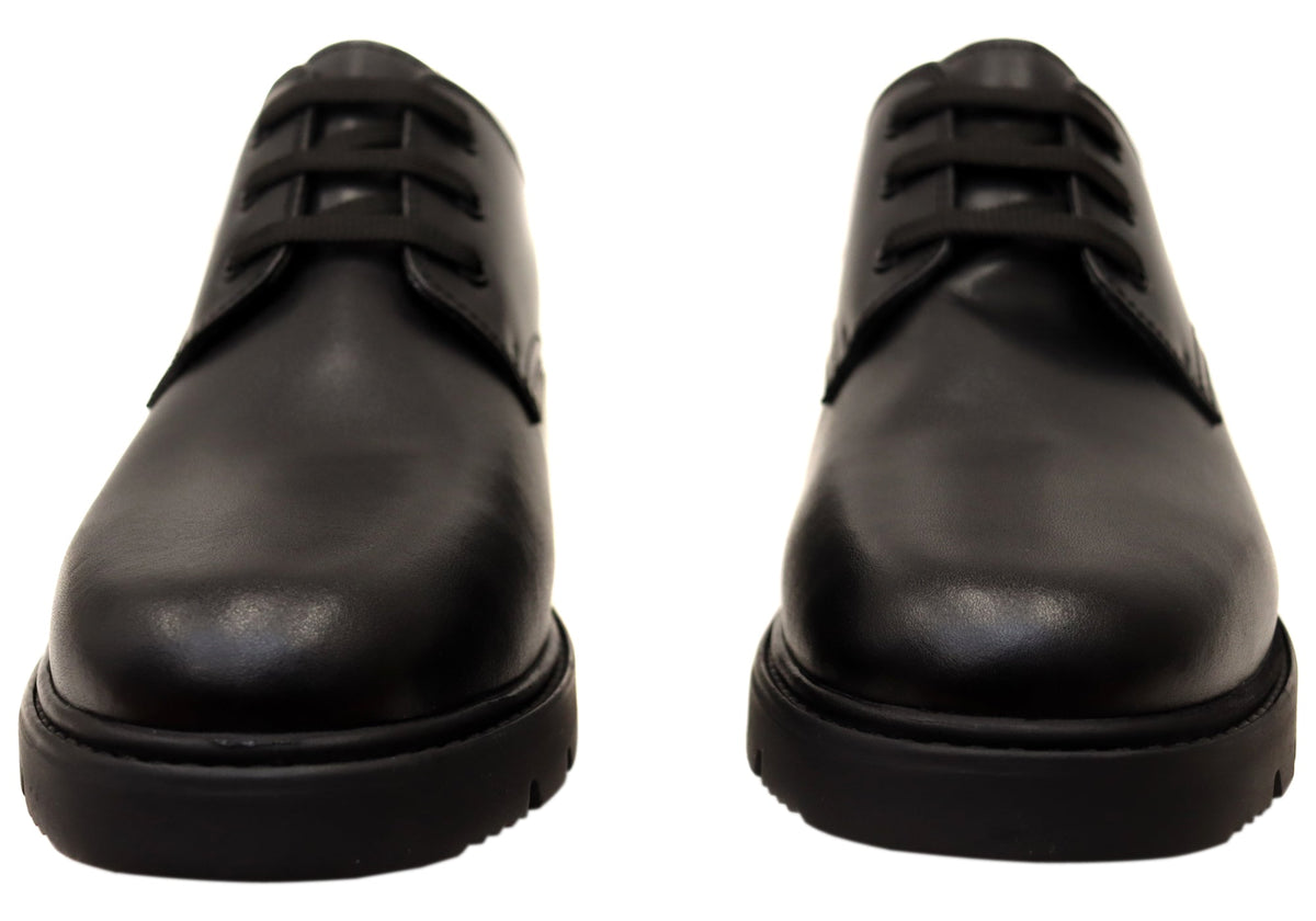 Men's Wide Leather Lace-Ups