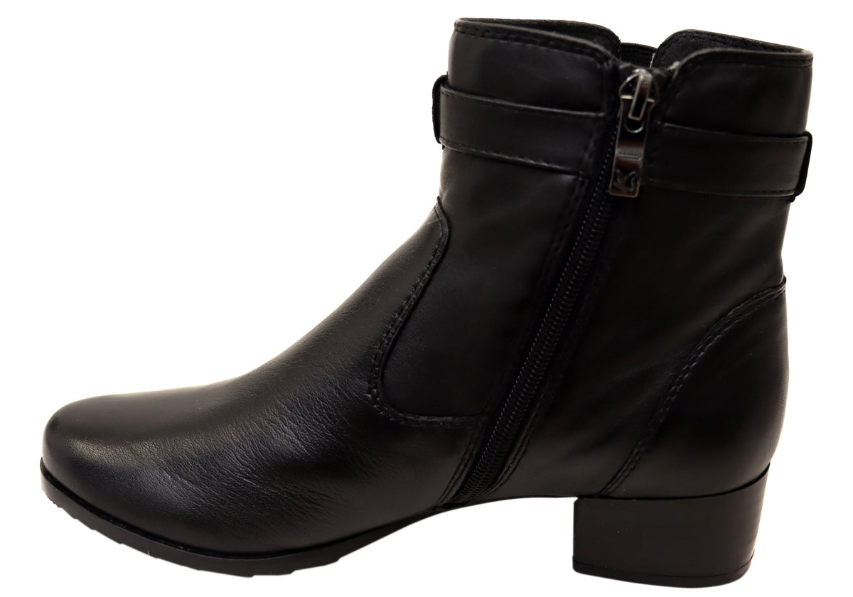 Extra Wide Leather Booties