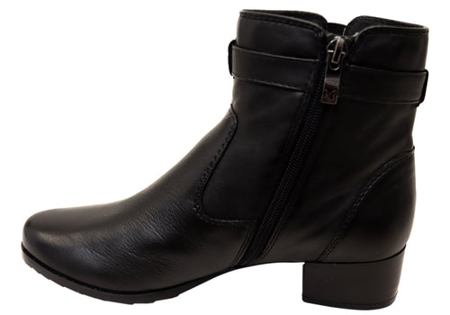 Extra Wide Leather Booties