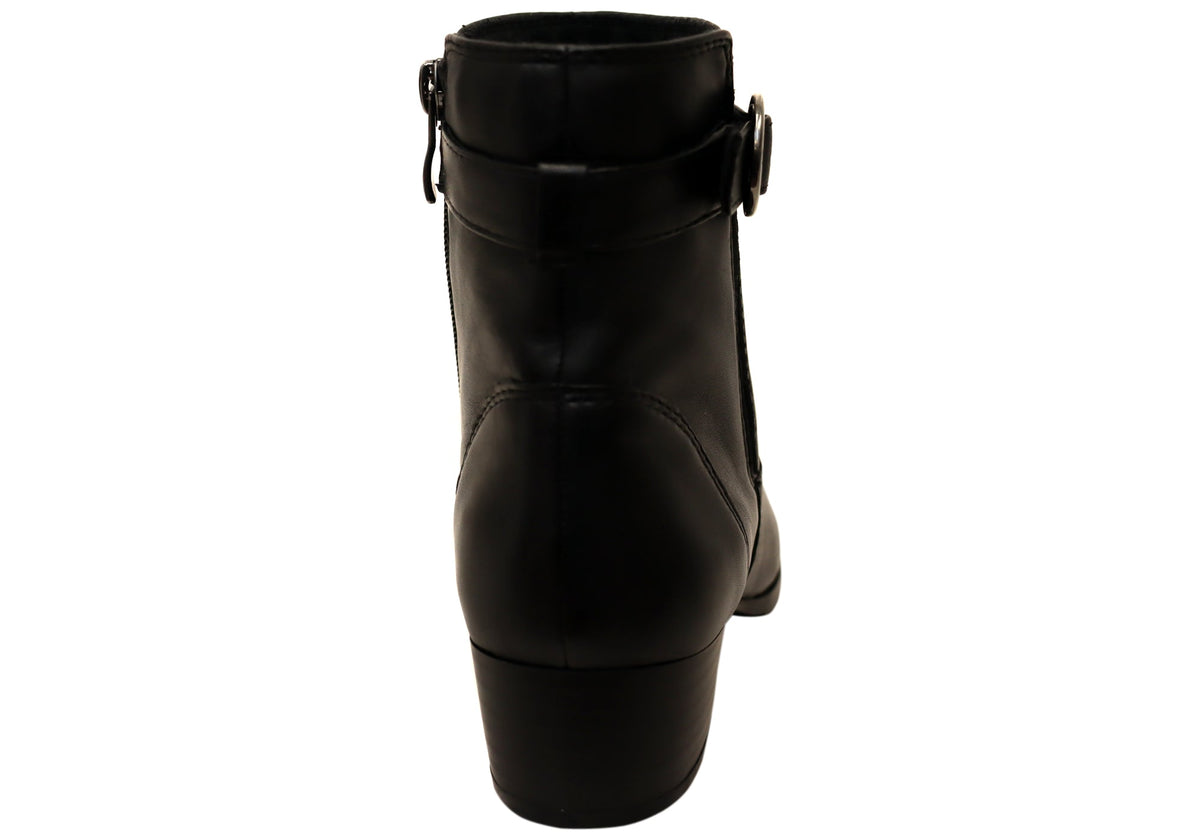 Extra Wide Leather Booties