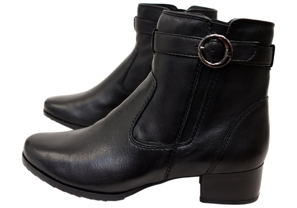 Extra Wide Leather Booties