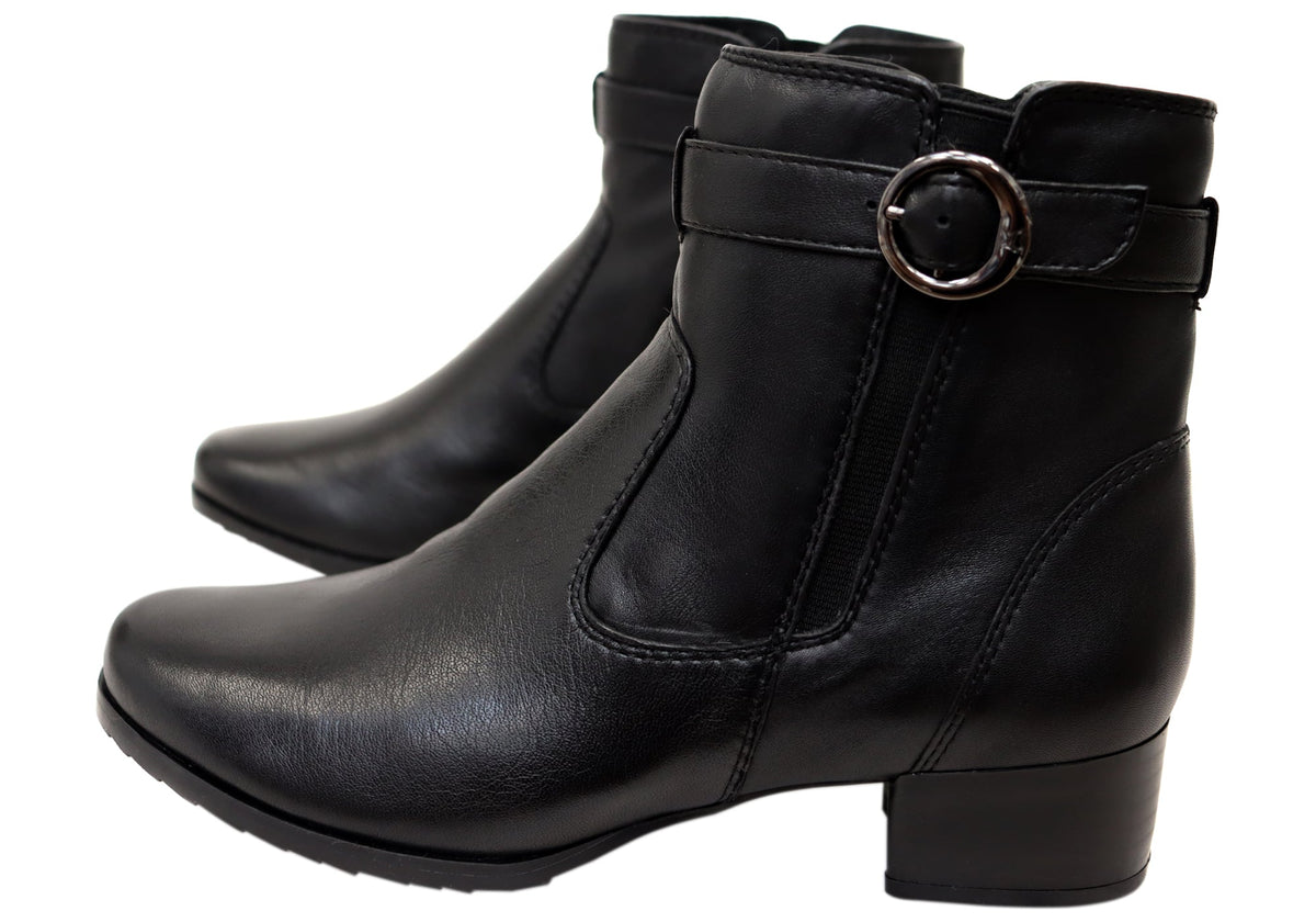Extra Wide Leather Booties