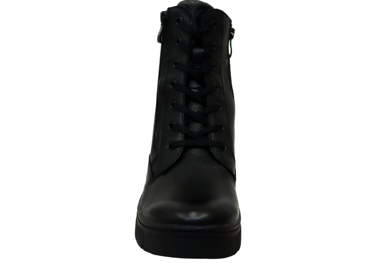 Wide Fit Black Booties