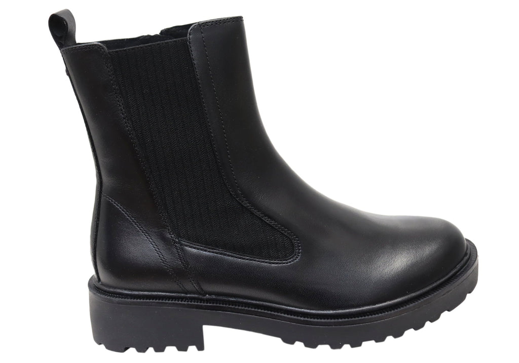 Wide Fit Leather Booties