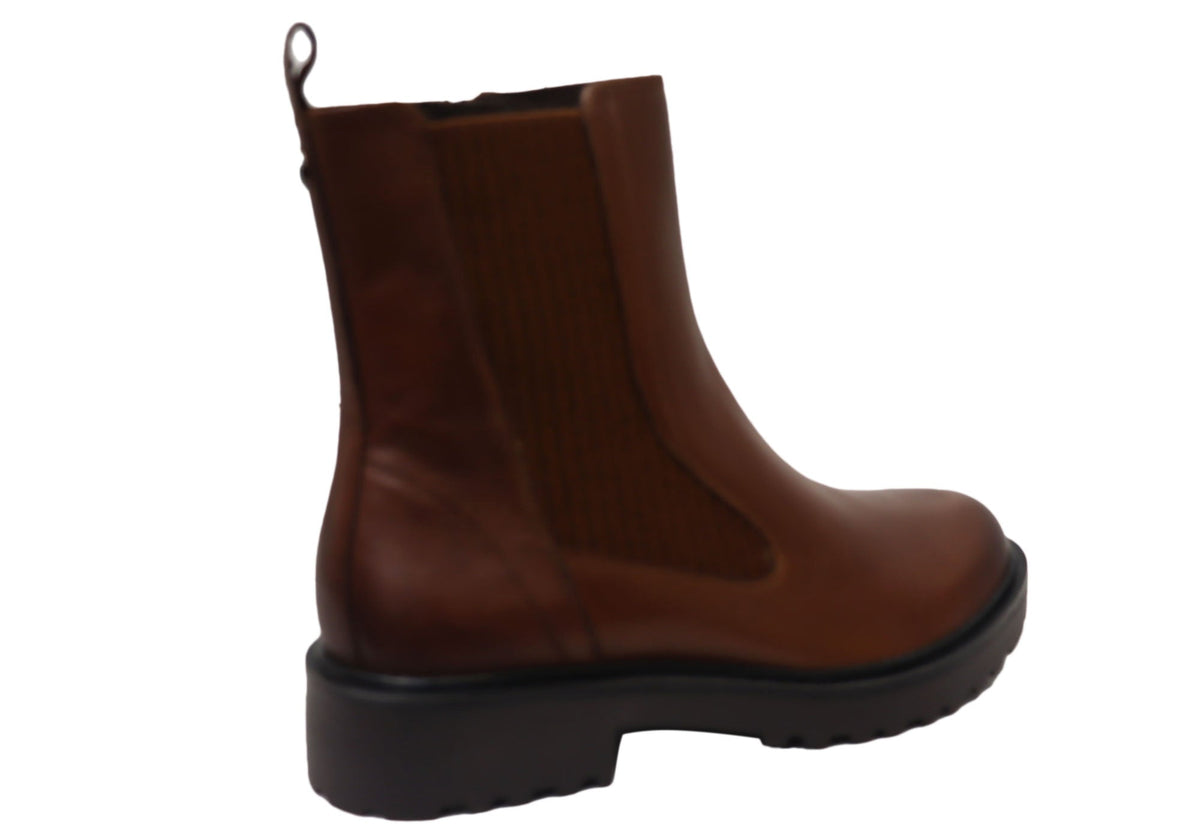 Wide Fit Leather Booties