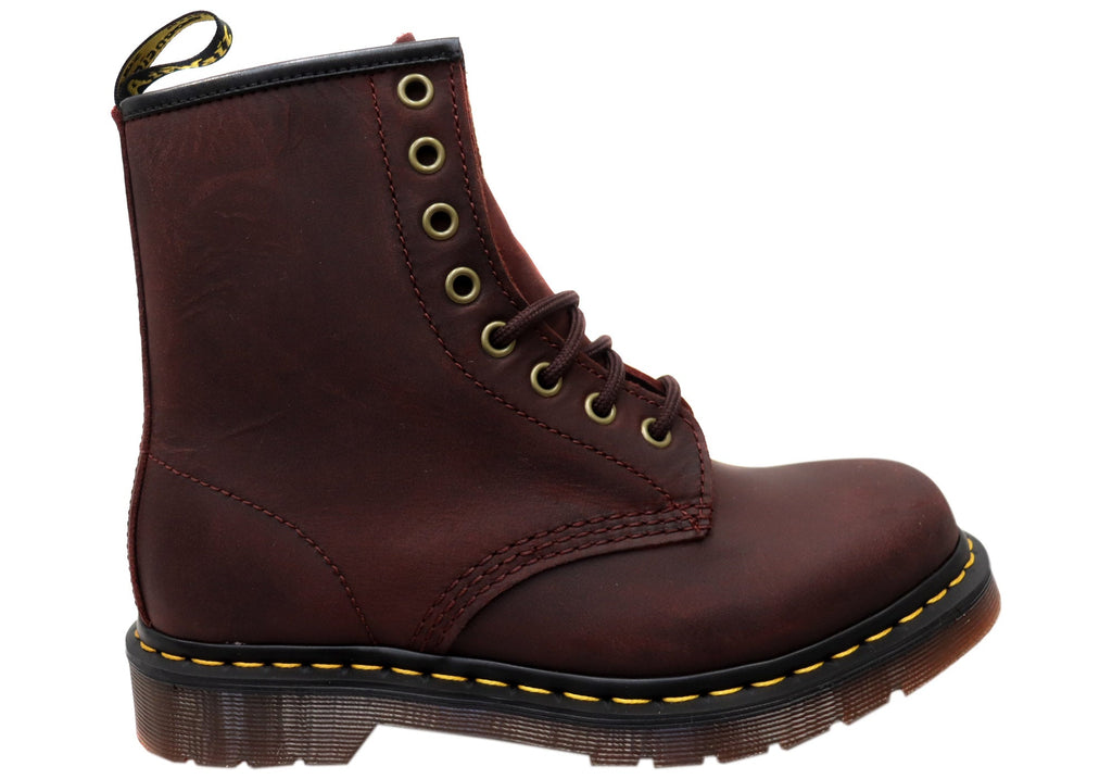 Cherry Red Leather Boots