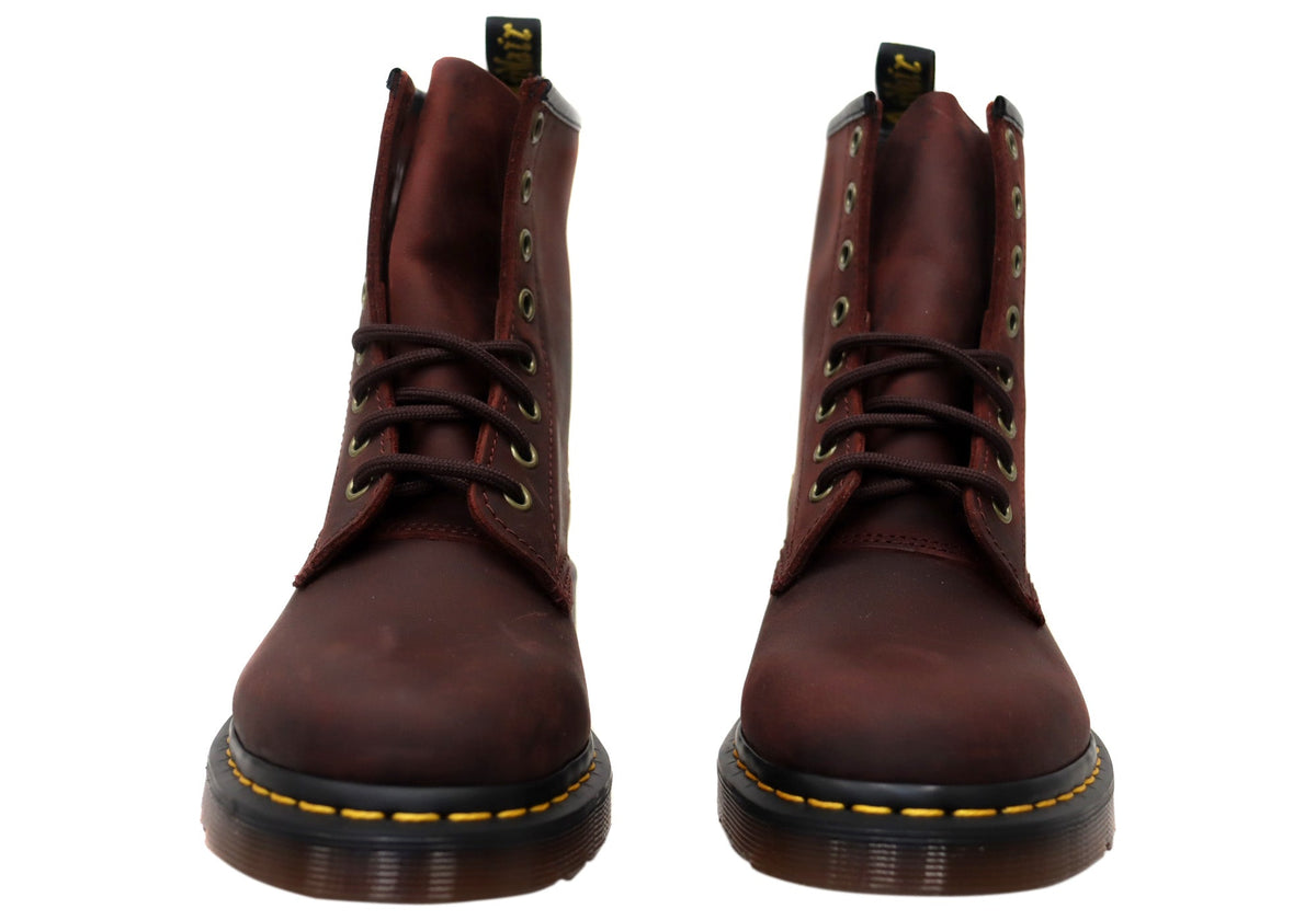 Cherry Red Leather Boots