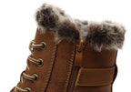 Fur Lined Lace-Up Boots