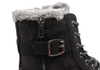 Fur Lined Lace-Up Boots