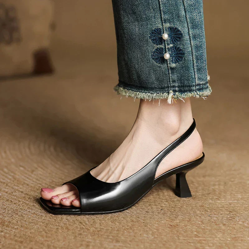 Chiara Genuine Leather Slingback Sandals