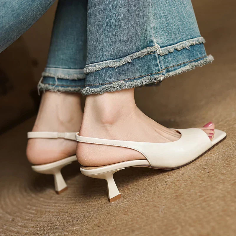 Chiara Genuine Leather Slingback Sandals